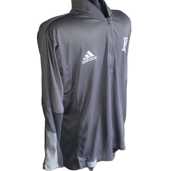 Adidas Gray Quarter-Zip Rhode Island Rams Sideline Aeroready Jacket L - Picture 2 of 4